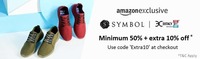 Min 50% + Extra 10% Off on selected men's shoes ('Symbol', ’Centrino’, ’Samson By Carlton London’, ’Extacy By Red Chief’, ’Burwood’: provided by Cloudtail India Private Limited) 