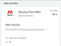 Flat 150 off on Shopping at Myntra