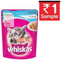 Whiskas cat food at Rs. 1 (2 quantity)