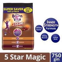 Cadbury Bournvita 5 Star Magic Chocolate Health Drink 750g Pouch @ 99 Free Shipping