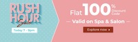 100% Discount on All SPAs & Salons upto 750, no min