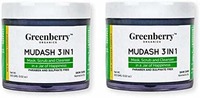 (Lowest) Greenberry Organics Mudash 3 IN 1 Mask, Scrub & Cleanser, 100g- Pack of 2 