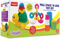 Funskool-Giggles Pull Stack N Link Toy Set  (Multicolor)