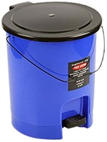 Sunshine Tidy Home Plastic Dustbin, 15 litres, Big, Dark Blue, Glass Finish