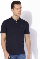 Aeropostale Solid Men's Polo Neck Dark Blue T-Shirt Flat 77% off +Flipkart Assured