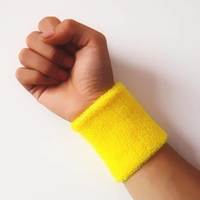 Hand Band Cotton Fiber Sports Wrist Support Brace Wrap Sweatbands Wristband Tennis Squash Badminton Gym Football Soft Wrist Bands Assorted Colours by DealBindaas WS  at rs. 1