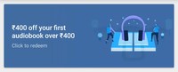 ₹400 off your first audiobook over ₹400