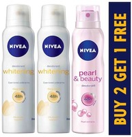 HALFPRICE store - Buy 2 Nivea Fresh Whitening Floral Deodorant & Get 1 Nivea Pearl & Beauty Deodorant Free