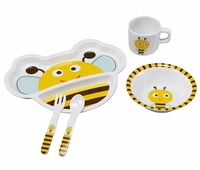 Luvlap Bumble Bee Melamine Cutlery, Multicolor 