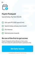 Early Access for Paytm Postpaid.
