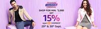 Get 15% cashback on your purchase in Amazon Fashion for a minimum of Rs.2000