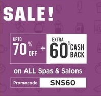 Little App flash sale : 60% Cashback on Spas & Salons & 50% Cashback on Food,Drinks & Activities