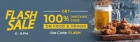 Nearbuy Flash Sale 6-8pm :- Get 100% Discount Code on Food & Drinks Offers
