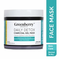 (App only) Greenberry Organics Daily Detox Charcoal Gel Mask with Tea Tree and Green Tea Extracts