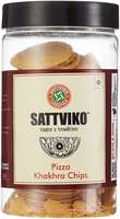  Sattviko Pizza Khakra Wheat Chips Jar, 350g (Pack of 3) 