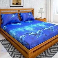 Bombay Linen Double Printed Bedsheet @ 139+phonepe offer