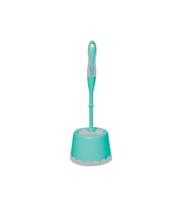 Spotzero by Milton Round Toilet Brush with Caddy (Aqua Green)