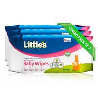 LOWEST    Little's Soft Cleansing Baby Wipes (Pack of 3, 80 Wipes) 