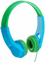AmazonBasics Low Volume Kids' On-Ear Headphones  (Blue/Green) 