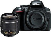 Nikon D5300 DSLR Camera Body with Single Lens: AF-P DX NIKKOR 18-55 mm f/3.5-5.6G VR Kit (16 GB SD Card + Camera Bag) (Black)