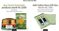 Buy Forest Essentials Products offered by Cloudtail India worth Rs.2200  and get Indian Rose Gift Box worth Rs. 695  Free