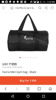 FAVIRA men gym bag 100℅ cashback