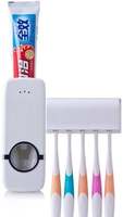 Automatic Toothpaste Dispenser And Tooth Brush Holder Set Plastic Toothbrush Holder @87