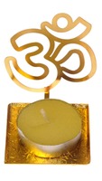 Brass Golden Lord Om Sign Shadow Diya