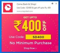 Get 10% off upto 400, No Minimum Purchase