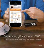 Get an Amazon gift card worth Rs 100 on your first UPI payment through iMobile app