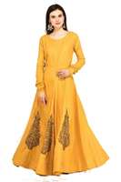 STYLE AMAZE Silk Floral Dress Material - Yellow