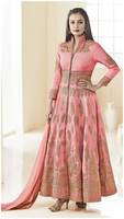 STYLE AMAZE Silk Printed Dress Material - Pink 