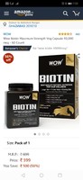 Wow biotin at 399rs only on amazon