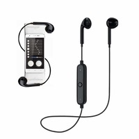Mobile Link Bluetooth Wireless Sweat-Proof Noise-Canceling Stereo Headphone with Ear Hooks and Magnetic Shell S6 (Black)