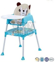 Bey Bee Adjustable 3-In-1 Convertible Anti Skid With Cushion Baby High Chair -Blue
