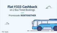 Paytm :- Get 333₹ Cashback on Min Bus Booking of 500₹ ( Min 2 Tickets )