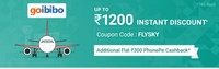 Up to ₹1200 instant discount on Flight booking through PhonePe app. 