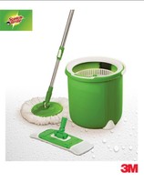 Scotch Brite Spin Mop With Combo of Round And Flat Heads