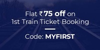 Railyatri :- Flat 75₹ off on Ur 1st Train Booking of 300₹ or more
