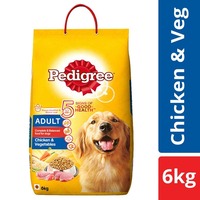 Pedigree Dry Dog Food, Chicken & Vegetables for Adult Dogs – 6 kg Pack

