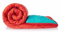 Amazon Brand - Solimo Microfibre Reversible Comforter, Single (Ruby Red & Aqua Blue, 200 GSM)