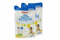 PIGEON Baby Laundry Detergent Liquid Refill Combo, 200ml, White/Red