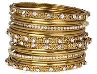 GOSPOSS Golden Non-Precious Metal Bangle Set for Women 