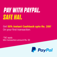 Nafa With PayPal Offer Live | 50% cashback till 200