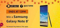 Amazon Samsung Galaxy Note 8 Quiz Answers - 22nd October 2018