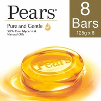   Pears Pure and Gentle Bathing Bar, 125 g (Pack of 8) 