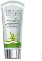 Lotus Herbals Whiteglow 3-in-1 Deep Cleansing Skin Whitening Facial Foam, 100g 