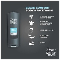 Dove Men+Care Body and Face Wash, Clean Comfort, 400ml