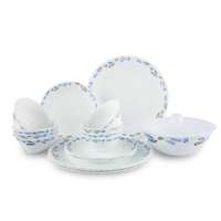 Larah By Borosil Opalware Dinner Set Olive Pack of 18 at Rs.1189