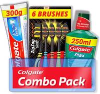 Colgate Crazy Combo 6 Brushes, Mouthwash, Toothpaste (300 g)